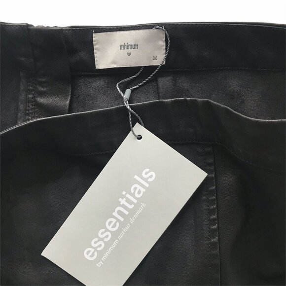 Minimum women's vegan leather pencil skirt black Euro 36 Small NWT - Picture 11 of 15